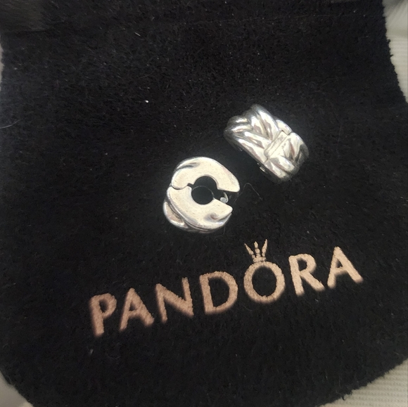 Pandora Silver Charm Clips - Picture 2 of 3